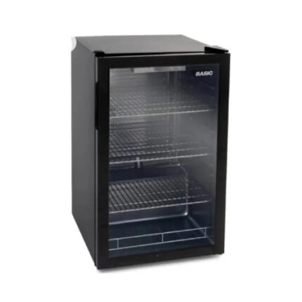ثلاجة عرض باب واحد بيسك 3 قدم – زجاج اسود