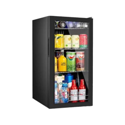 ثلاجة 3 قدم عرض باب واحد ارو – اسود