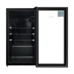 ثلاجة باب واحد زجاجي أورورا 3.2 قدم - أسود