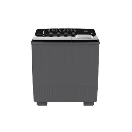 غساله حوضين ١٤ كيلو جنرال سوبريم – رمادي غامق