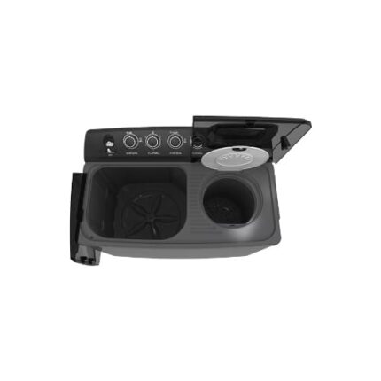 غسالة ملابس 18 كيلو حوضين جنرال سوبريم – رمادي غامق