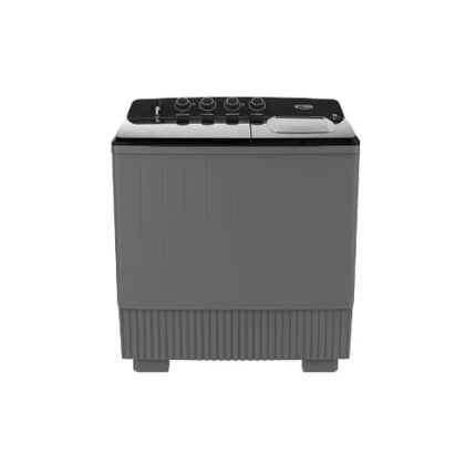 غسالة ملابس 18 كيلو حوضين جنرال سوبريم – رمادي غامق