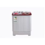 غسالة جنرال سوبريم 5 كيلو حوضين - ابيض/احمر