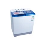 غساله حوضين جنرال سوبريم 11 كيلو - ابيض/ازرق