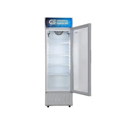 ثلاجه عرض زجاج جنرال سوبريم 9.7 قدم - أبيض
