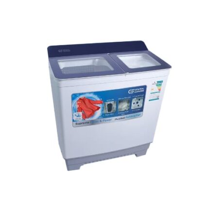 غساله حوضين 18 كيلو جنرال سوبريم - ابيض