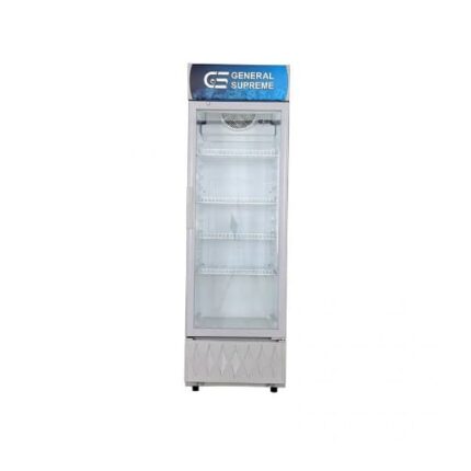 ثلاجه عرض زجاج جنرال سوبريم 9.7 قدم - أبيض