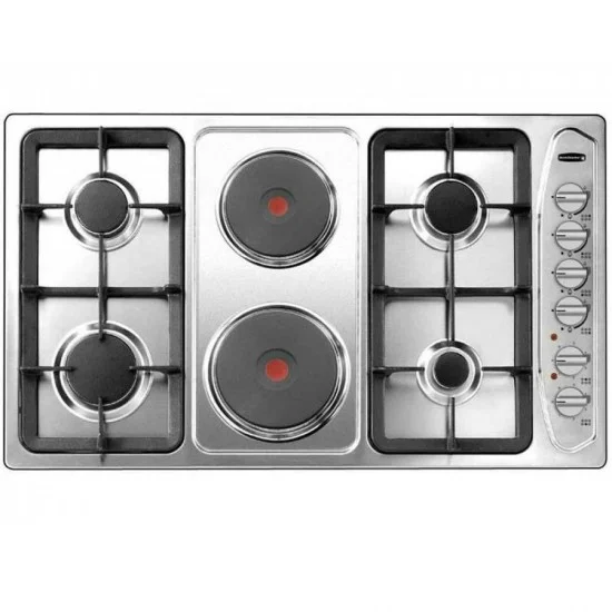سطح فرن بلت ان كلفنيتور 4 شعلة غاز + 2 كهرباء 90 سم – إيطالي سطح فرن بلت ان كلفنيتور 4 شعلة غاز + 2 كهرباء 90 سم – إيطالي