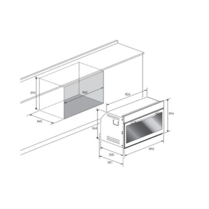 فرن كهربائي بلت ان 90 سم كلفنيتور ستيل – إيطالي