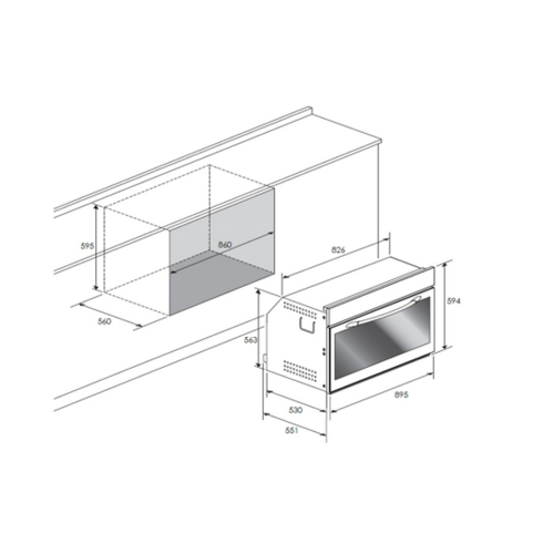 فرن كهربائي بلت ان 90 سم كلفنيتور ستيل – إيطالي فرن كهربائي بلت ان 90 سم كلفنيتور ستيل – إيطالي