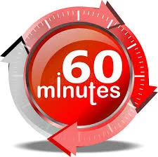 مؤقت تشغيل لمدة 60 دقيقة مع جرس تنبيه