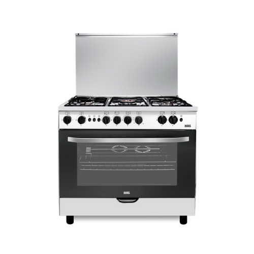 فرن هاس خمس عيون غاز 60*90 سم - ستيل فرن هاس خمس عيون غاز 60*90 سم - ستيل