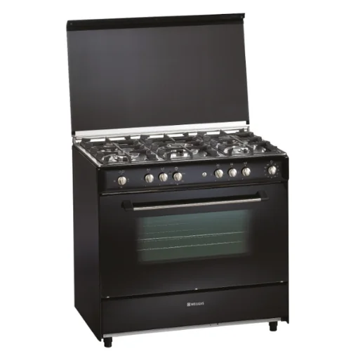 فرن غاز 5 عيون ويل غاز 90*60 سم – امان كامل - أسود فرن غاز 5 عيون ويل غاز 90*60 سم – امان كامل - أسود