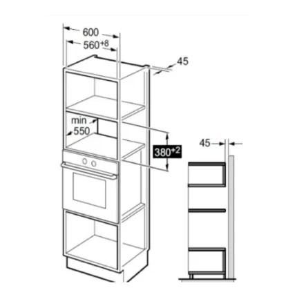 ميكروويف بلت ان كلفنيتور 28 لتر – 900 وات – أسود