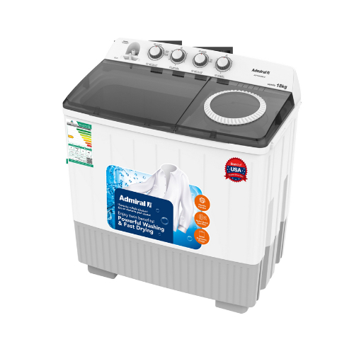 غسالة ادميرال حوضين 18 كيلو – أبيض غسالة ادميرال حوضين 18 كيلو – أبيض