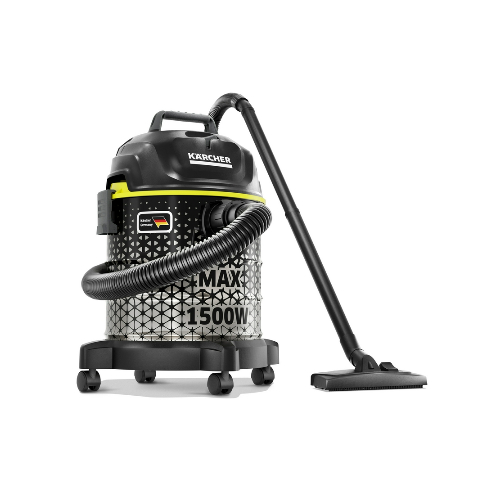 مكنسة كهرباء برميل كارشر 18 لتر 1500 وات – أسود*فضي مكنسة كهرباء برميل كارشر 18 لتر 1500 وات – أسود*فضي