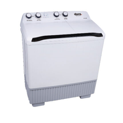 غسالة حوضين دورا اليجانت 12 كيلو – أبيض