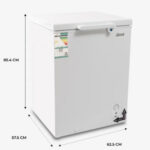 فريزر 5 قدم سطحي يوجين – انفرتر – أبيض