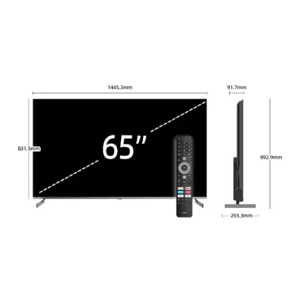 شاشة ٦٥ بوصة سمارت تشيك 4K -GOOGLE TV-QLED