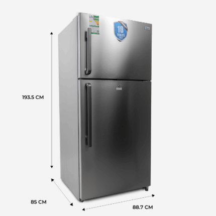 ثلاجة يوجين 23 قدم بابين - نو فروست - ستيل