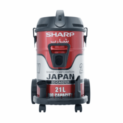 مكنسة كهربائية برميل شارب 21 لتر - 2100 وات - أحمر