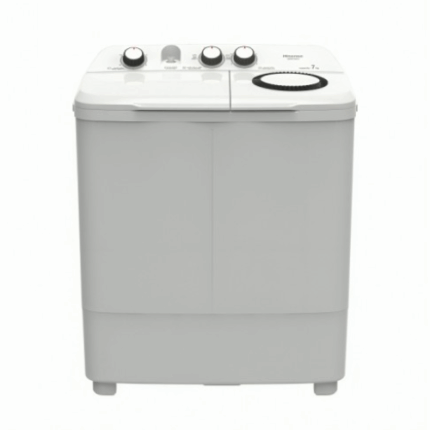 غسالة حوضين هايسنس 7 كيلو - أبيض
