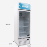 ثلاجة عرض باب واحد زجاج يوجين 12 قدم - أبيض