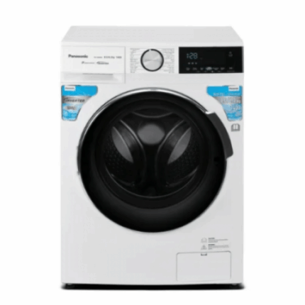غسالة ملابس 8 كيلو باناسونيك أمامية - انفرتر - أبيض