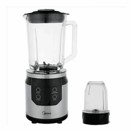 خلاط ميديا كهربائي 1.5 لتر - مع كبة - أسود / ستيل