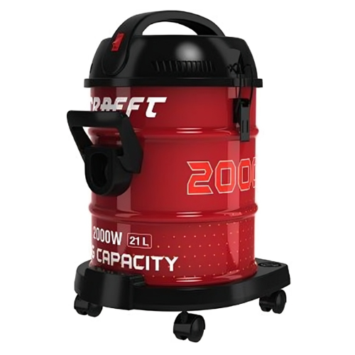 مكنسة كرافت برميل 21 لتر - 2000 وات - أحمر مكنسة كرافت برميل 21 لتر - 2000 وات - أحمر