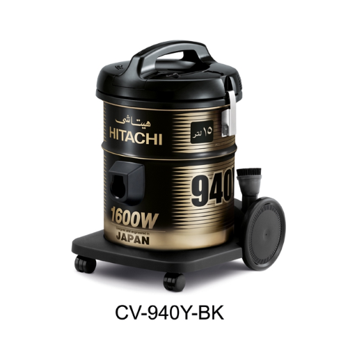 مكنسة هيتاشي 15 لتر برميل - 1600 وات - أسود مكنسة هيتاشي 15 لتر برميل - 1600 وات - أسود