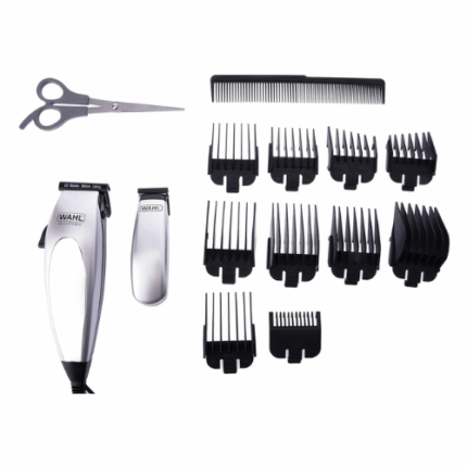 مكينه حلاقه رجالي واهل - 18 قطعة - سيلفر