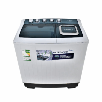 غسالة ميديا حوضين 10 كيلو - أبيض